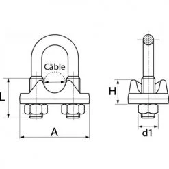 Serre câble à étrier Acton A4 -Visserie Soldes Magasin AFD 100329
