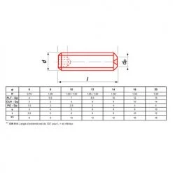Vis à métaux Ultima sans-tête hexagonale bout cuvette zingué DIN 916 / ISO 4029