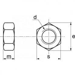 Écrou HU Acton Inox A2 DIN 934 - 6760114 -Visserie Soldes Magasin AFD 148383