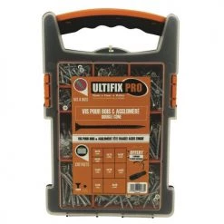 Coffret de 1000 vis agglomérées Ultima à tête fraisée zinguée 6 lobes internes