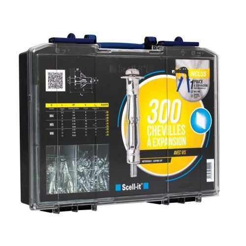 Coffret 300 chevilles à expansion Scell-it avec vis et pince MD - COF002-SP 3 Coffret 300 chevilles à expansion Scell-it avec vis et pince MD - COF002-SP
