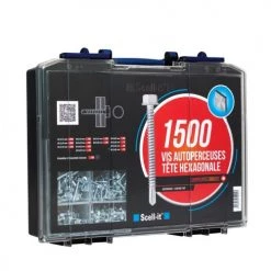 Coffret 1500 vis autoperceuses et rondelles Scell-it tête hexagonale - COF005-THT