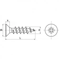 Vis à bois Acton tête fraisée PZ inox A4 -Visserie Soldes Magasin AFD 97955