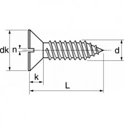 Vis à tôle Acton tête fraisée fendue forme C A2 DIN 7972 -Visserie Soldes Magasin AFD 98793
