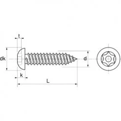 Vis à tôle tête bombée Acton 6 lobes inviolable avec téton central A2 ISO 7380 -Visserie Soldes Magasin AFD 98914
