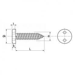 Vis à tôle Acton tête cylindrique 2 trous inviolable A2 DIN 7981 -Visserie Soldes Magasin AFD 98918